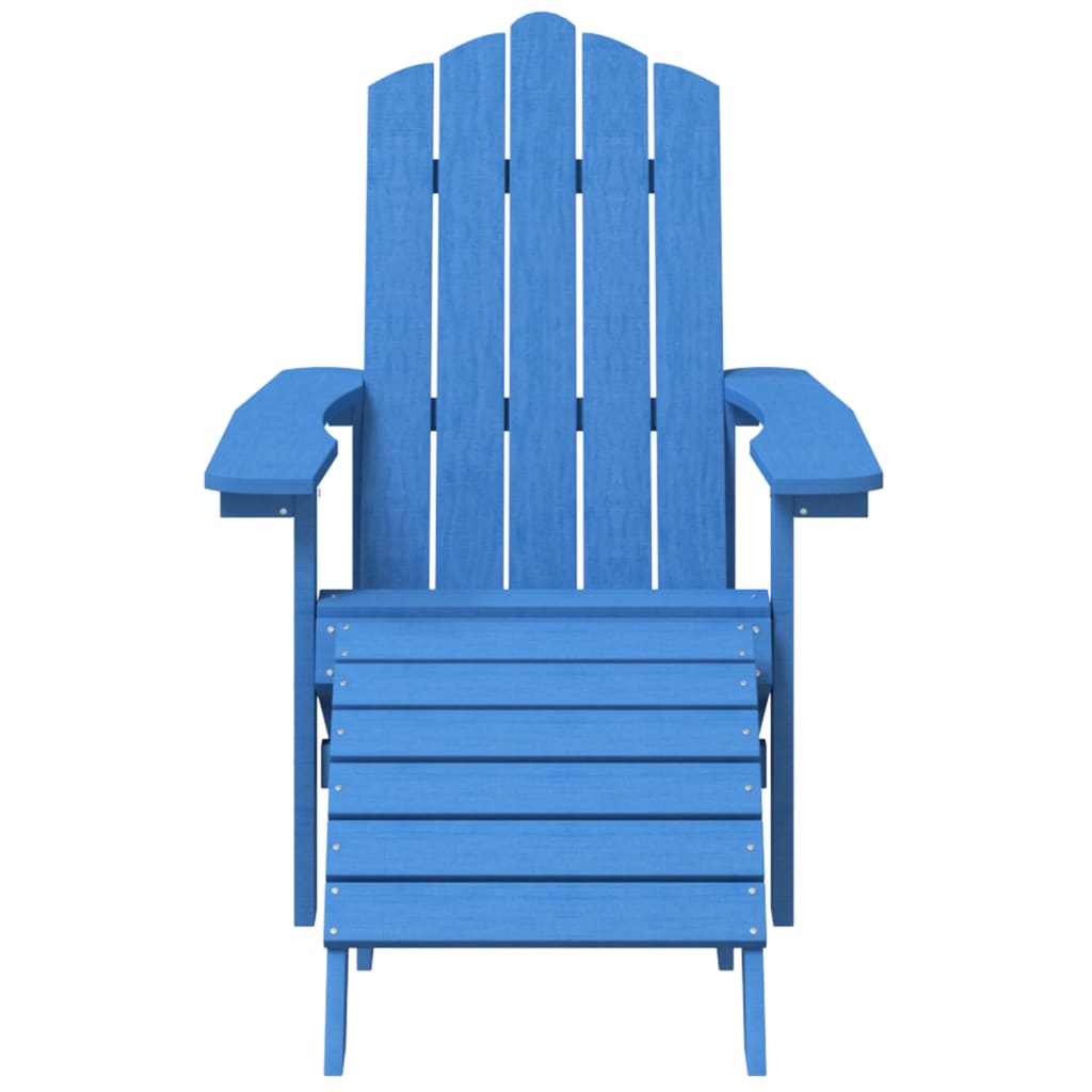 vidaXL Adirondack-havestol med fodstøtte HDPE blå