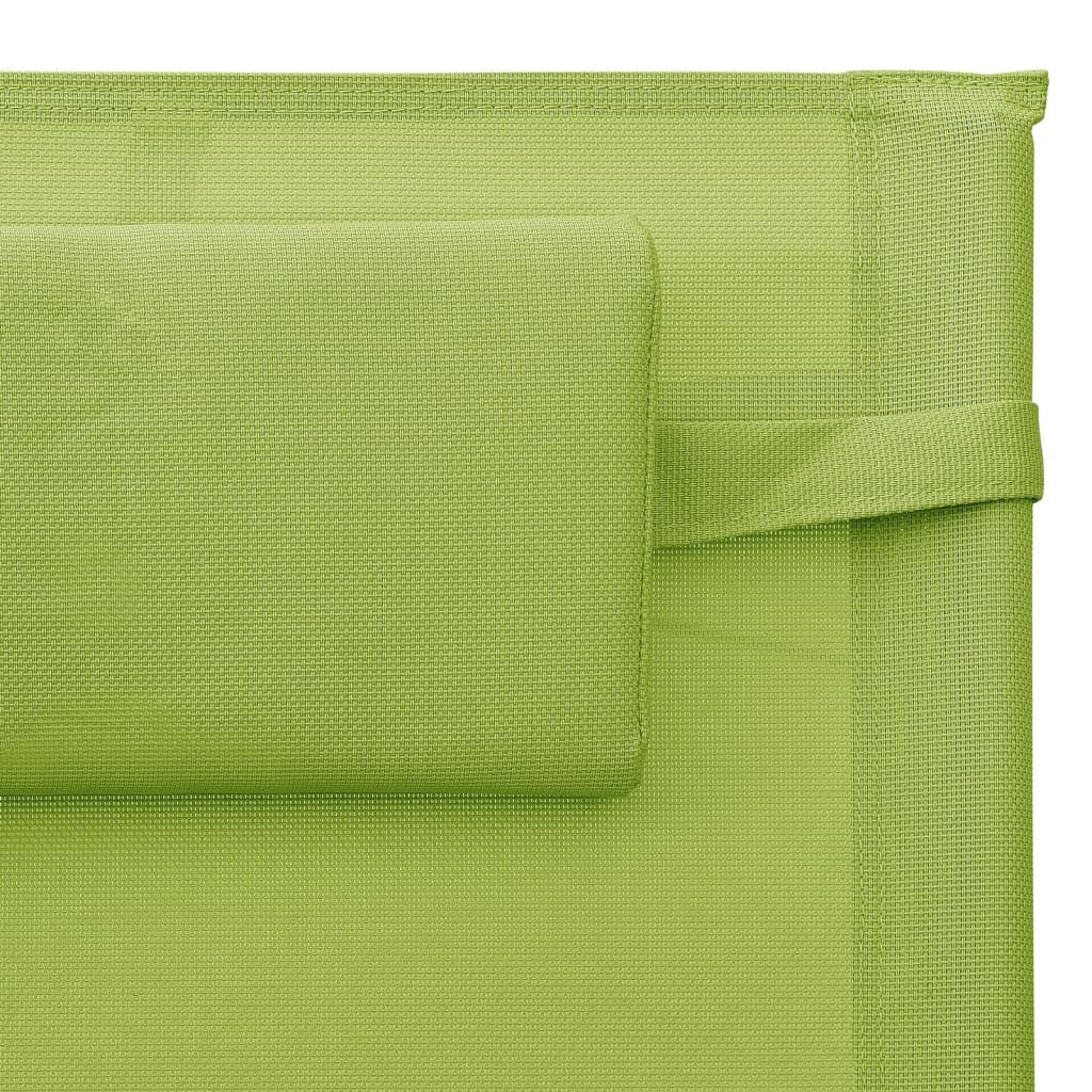 vidaXL liggestol textilene grøn og grå