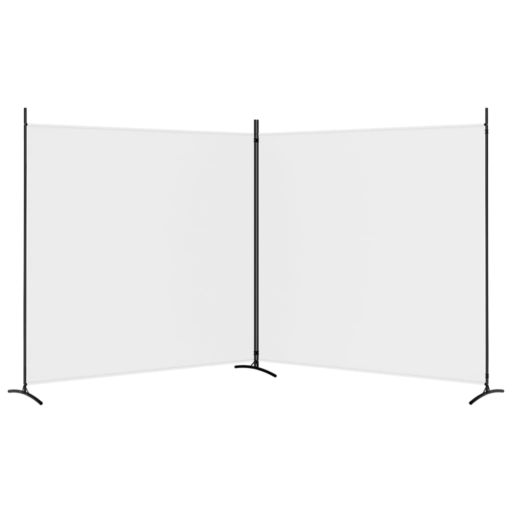 vidaXL 2-panels rumdeler 348x180 cm stof hvid