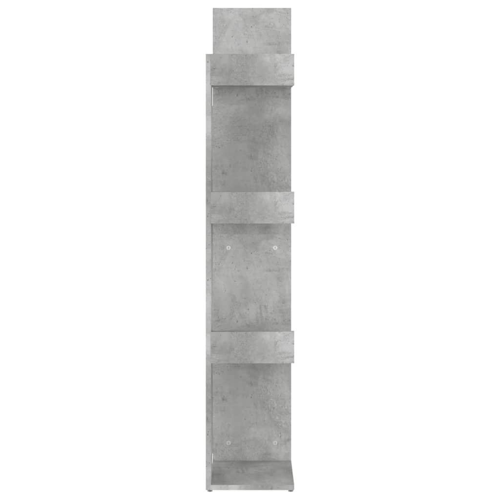 vidaXL bogreol 48x25,5x140 cm spånplade betongrå