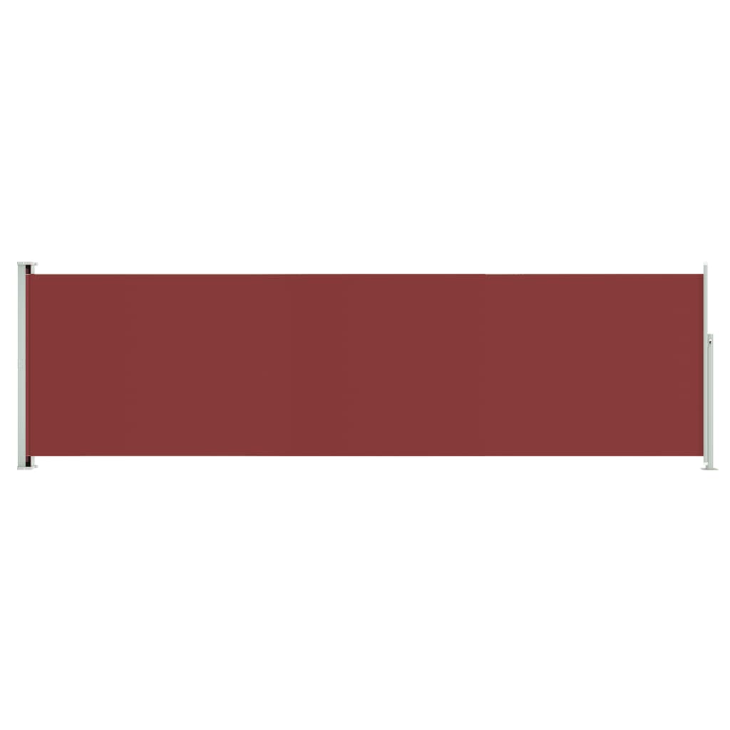 vidaXL sammenrullelig sidemarkise til terrassen 180x600 cm rød