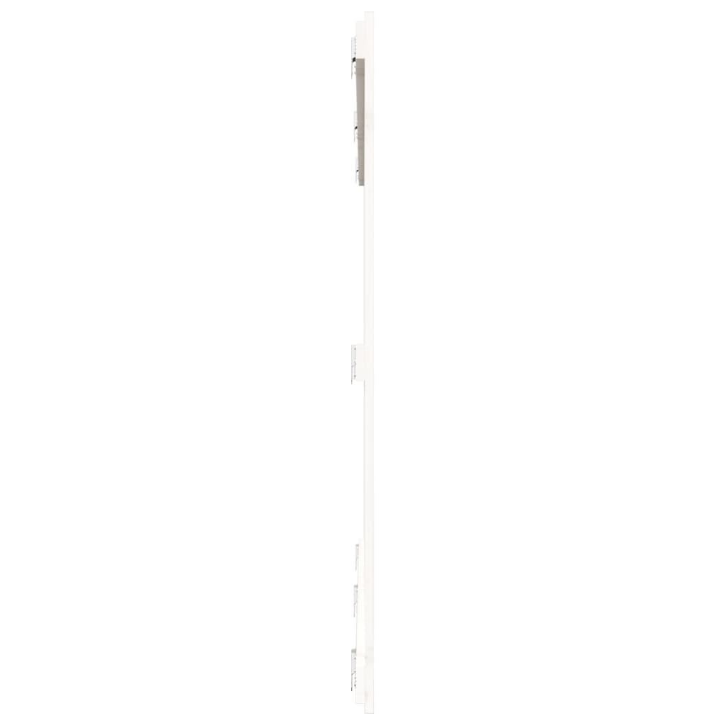 vidaXL sengegavl 204x3x110 cm massivt fyrretræ hvid