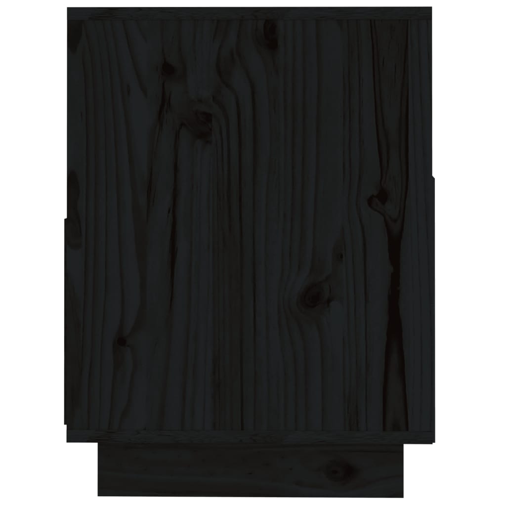 vidaXL tv-bord 140x37x50 cm massivt fyrretræ sort