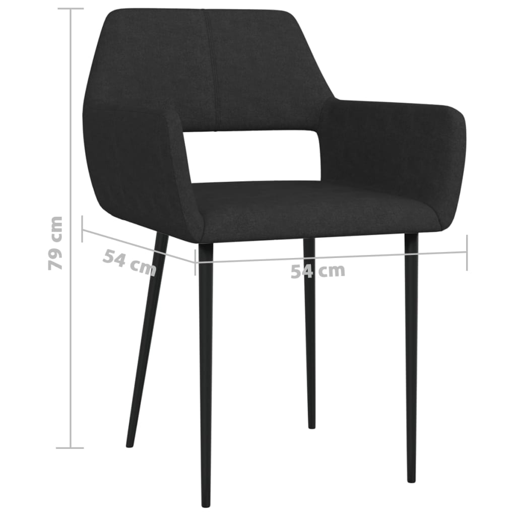 vidaXL spisebordsstole 6 stk. stof sort