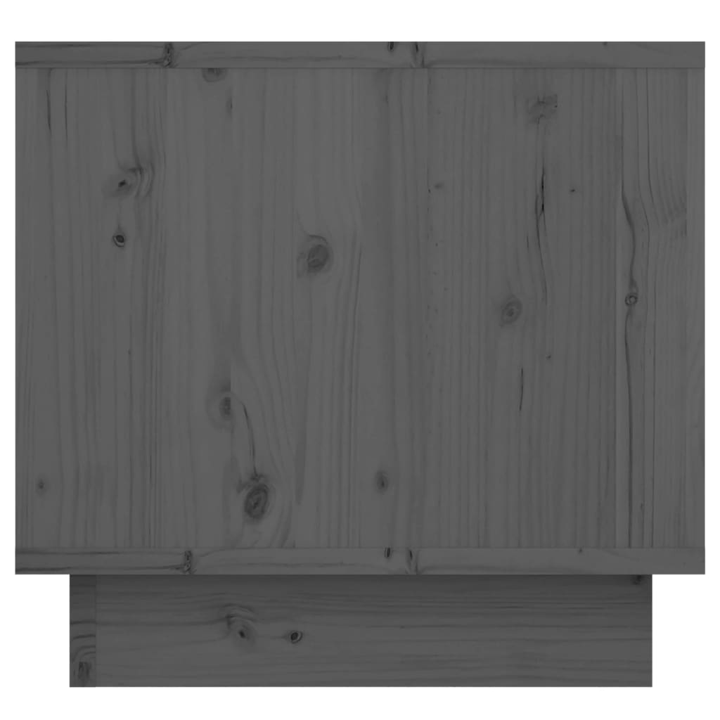 vidaXL sengebord 35x34x32 cm massivt fyrretræ grå