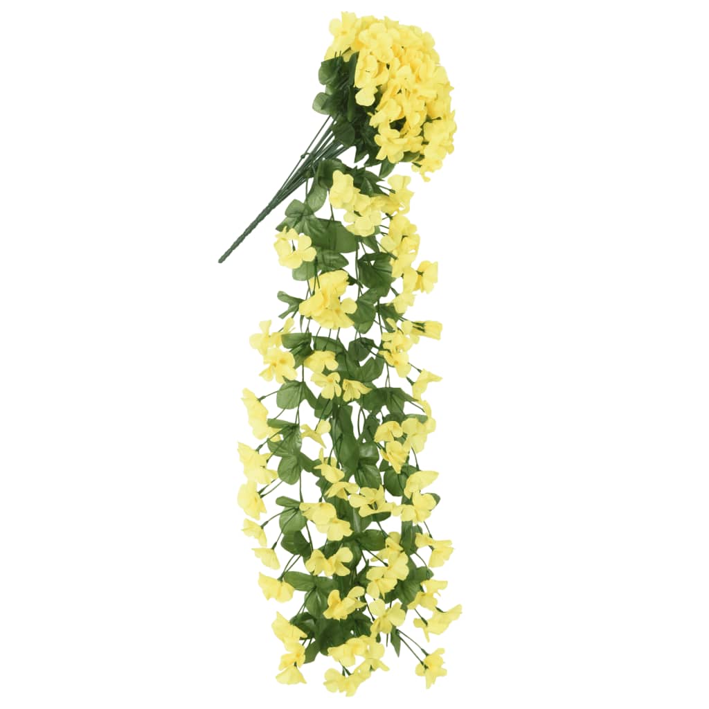 vidaXL kunstige blomsterguirlander 3 stk. 85 cm gul