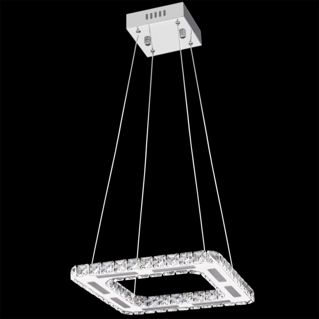 Kvadratisk LED-pendel/hængelampe, krystal, 15,4 W