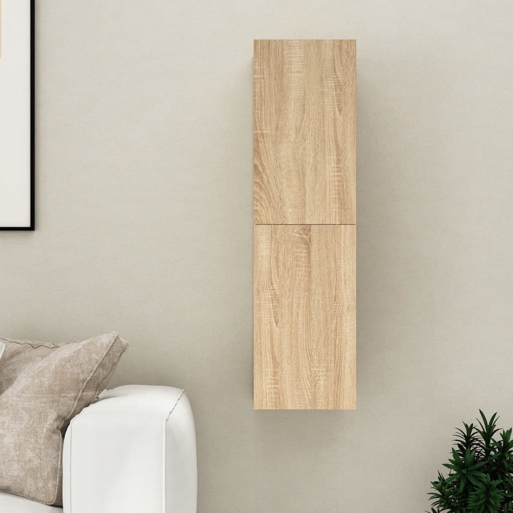 vidaXL tv-bord 30,5x30x110 cm konstrueret træ sonoma-eg