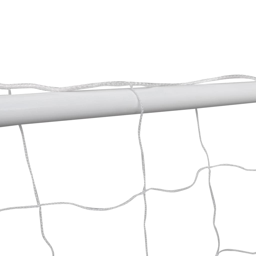 vidaXL fodboldmål med net 182x61x122 cm stål hvid