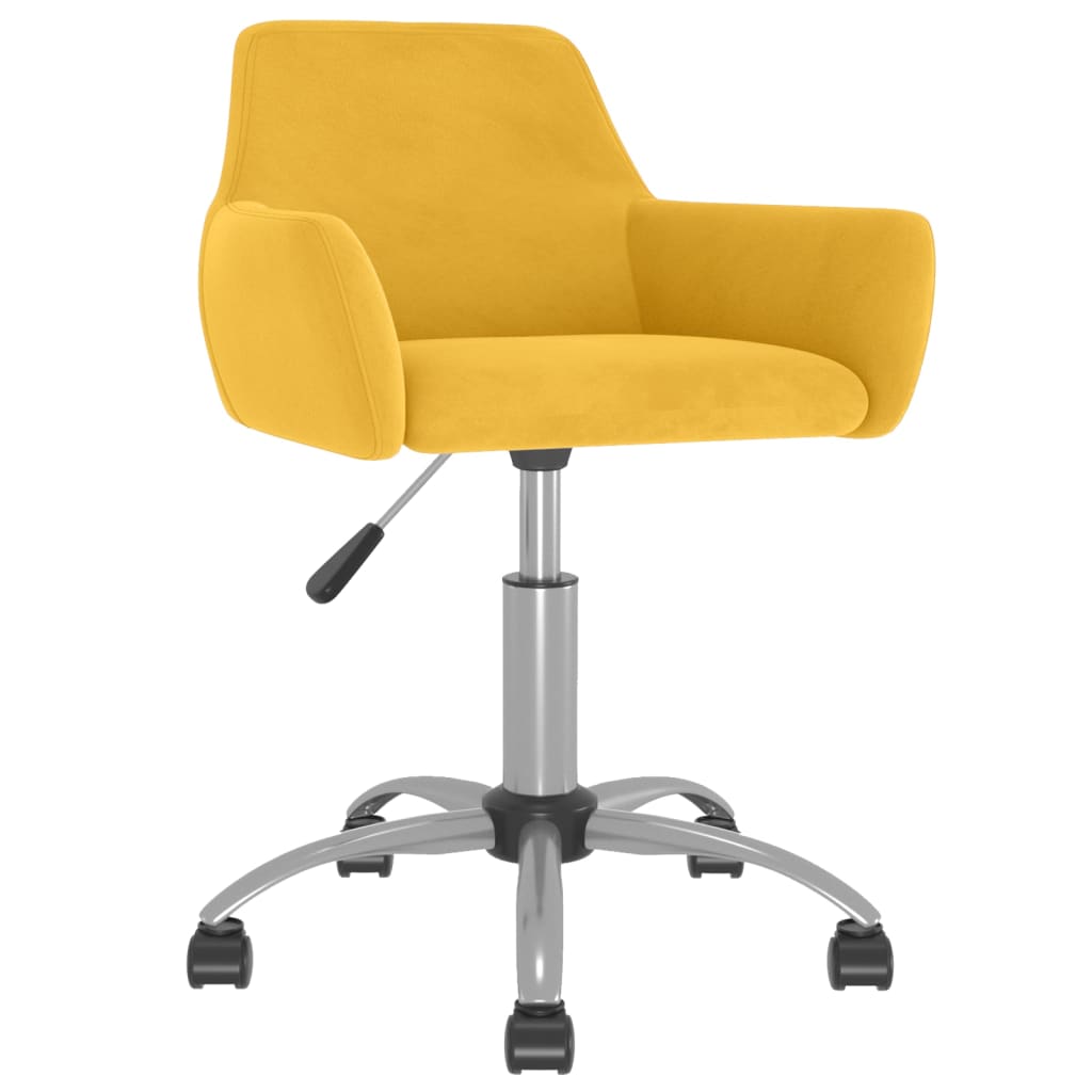 vidaXL drejelige spisebordsstole 2 stk. fløjl gul