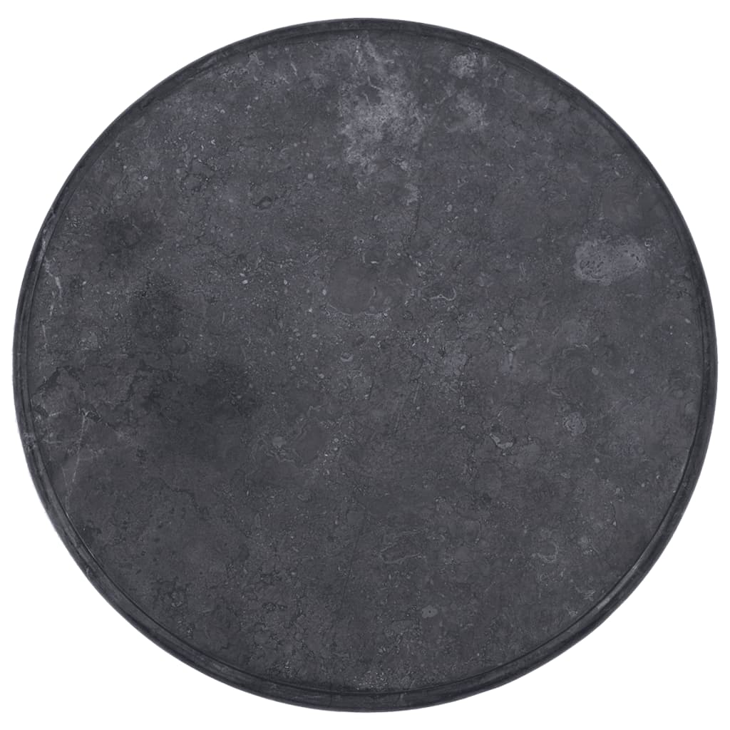 vidaXL bordplade Ø60x2,5 cm marmor sort