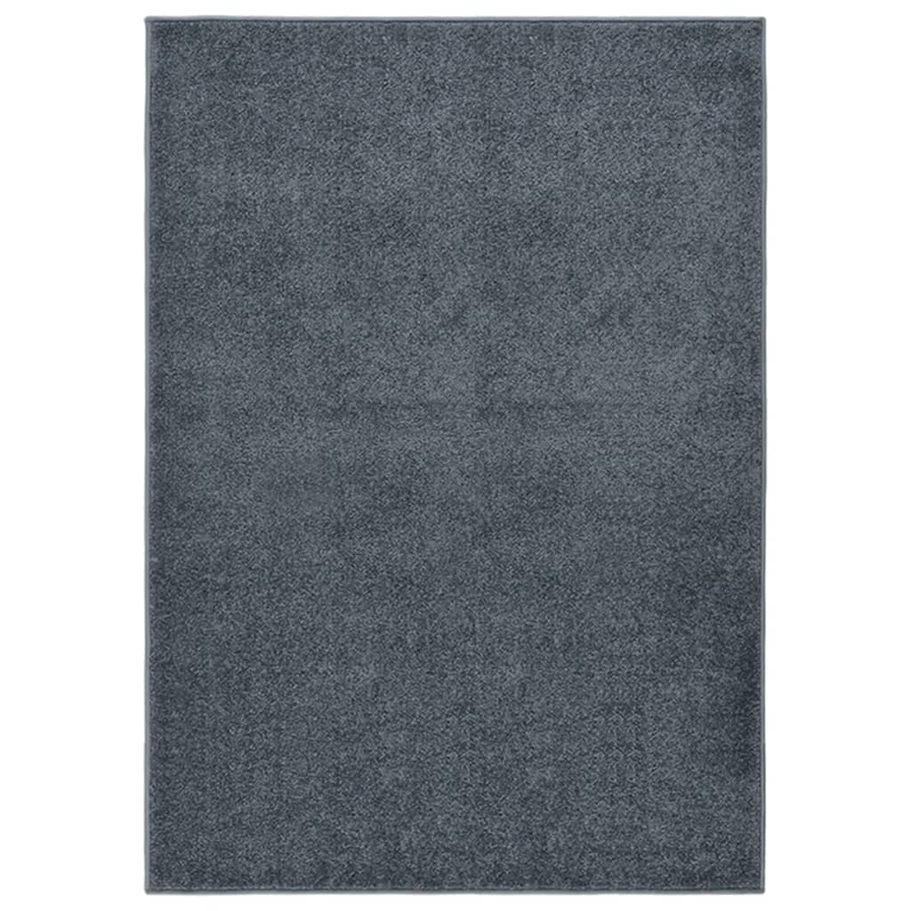 vidaXL gulvtæppe 240x340 cm kort luv antracitgrå