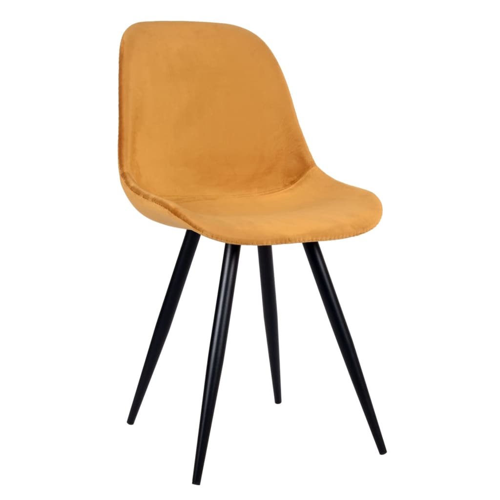 LABEL51 spisebordsstole 2 stk. Capri 46x56x88 cm okkerfarvet