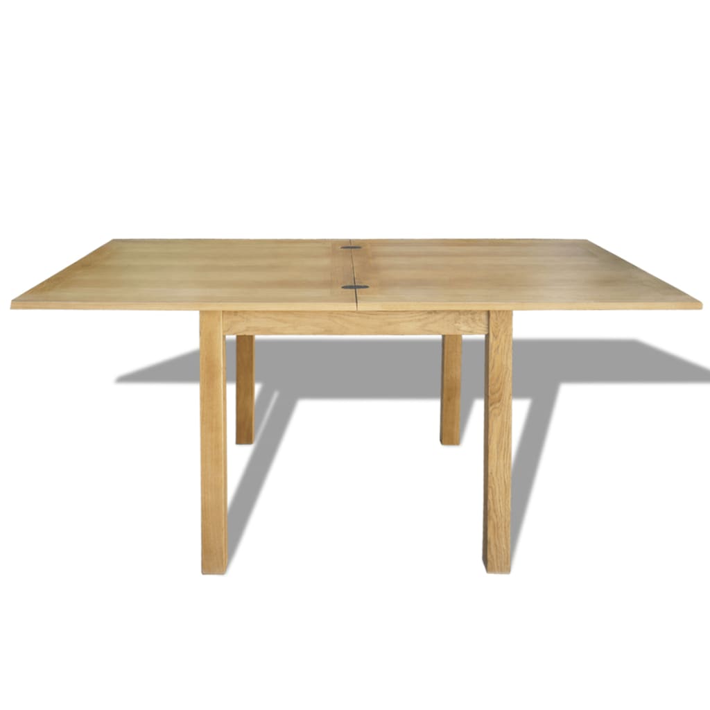 vidaXL udvideligt bord 85x85x75 cm massivt egetræ