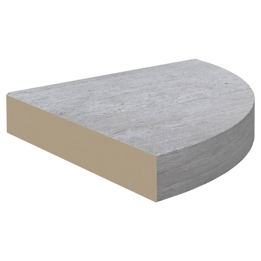 vidaXL hjørnehylder 4 stk. 25x25x3,8 cm MDF betongrå