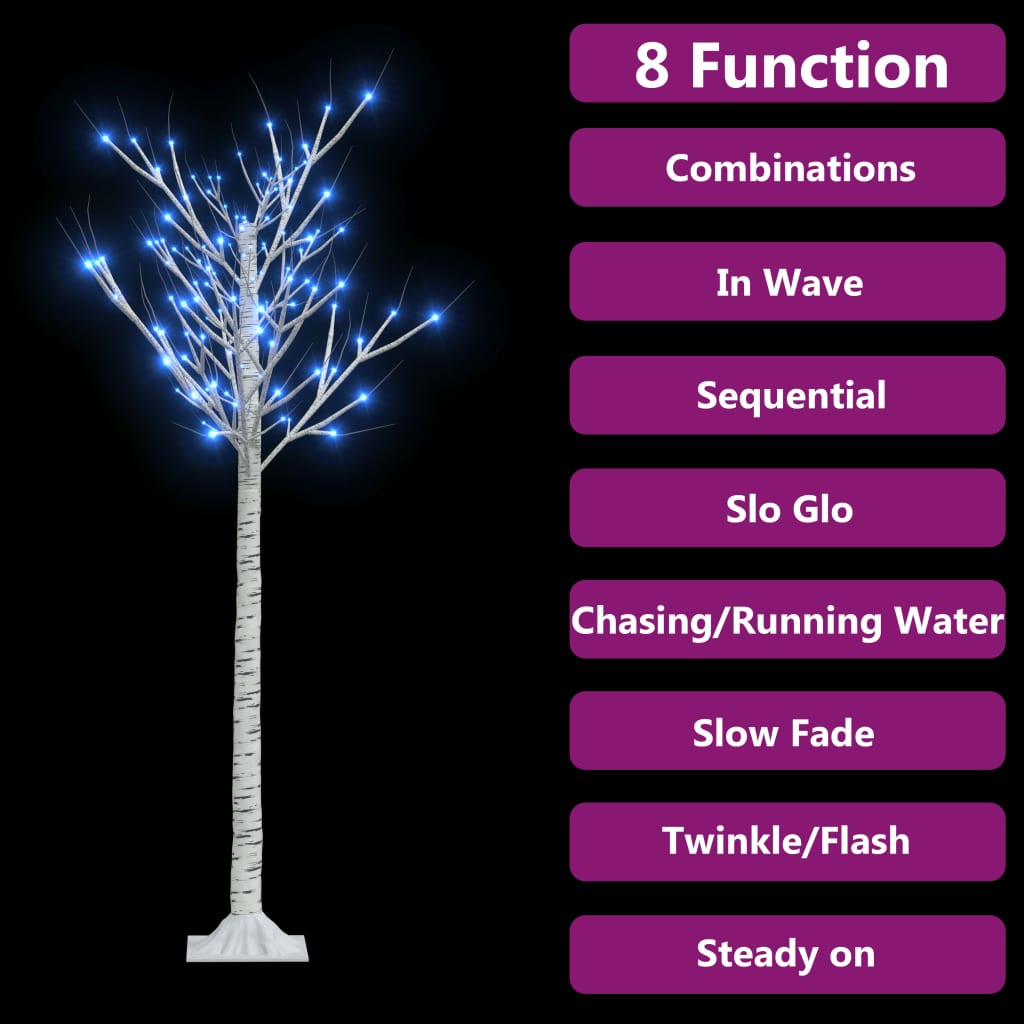vidaXL lystræ 140 LED'er 1,5 m indendørs/udendørs pil blåt lys