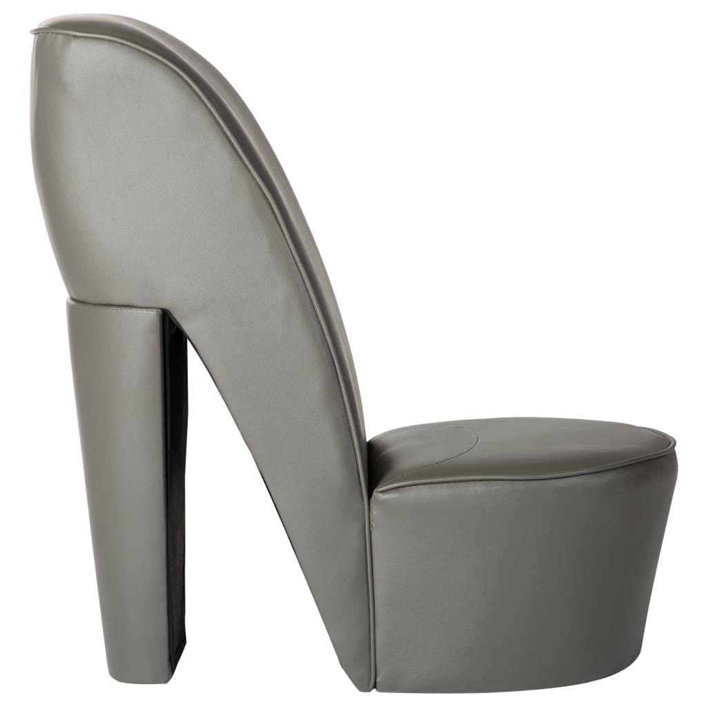 vidaXL stol højhælet sko-design kunstlæder grå