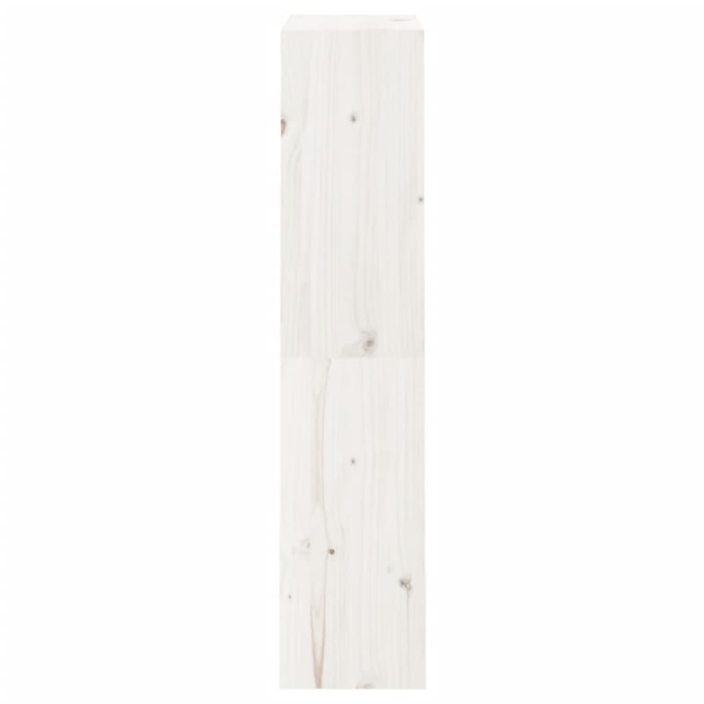 vidaXL bogreol/rumdeler 60x30x135,5 cm massivt fyrretræ hvid