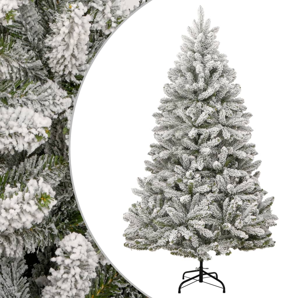 vidaXL kunstigt juletræ med sne 240 cm hængslet