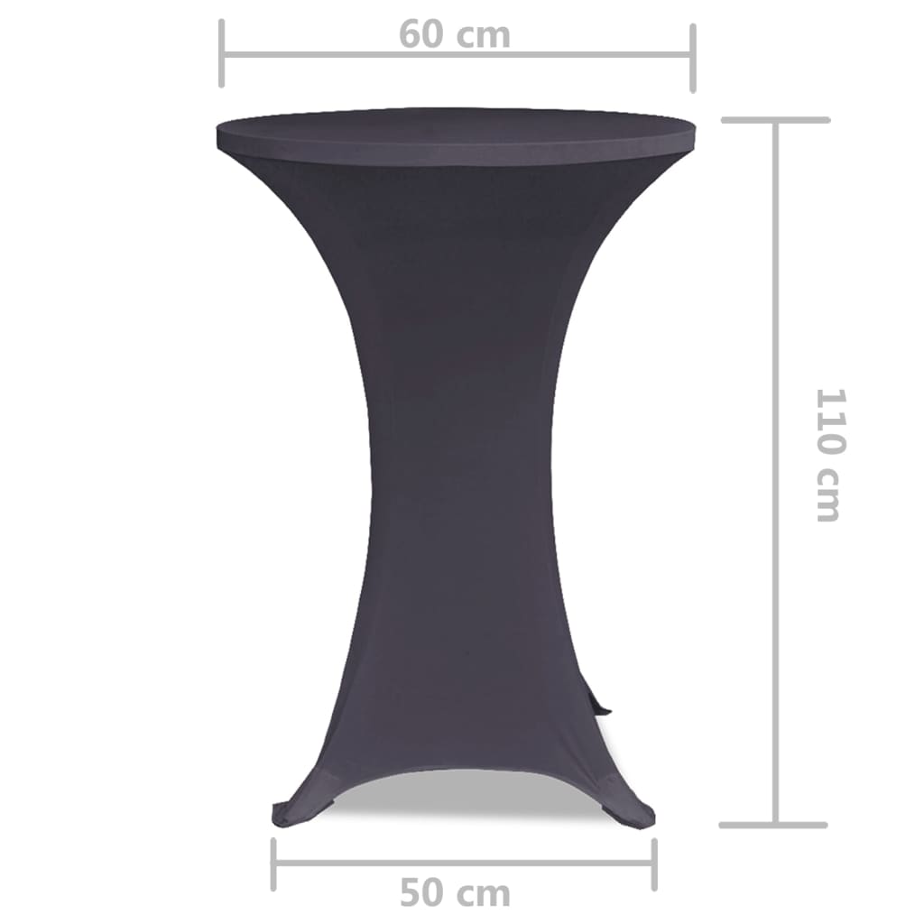 vidaXL bordovertræk i stretch 2 stk. 60 cm antracit