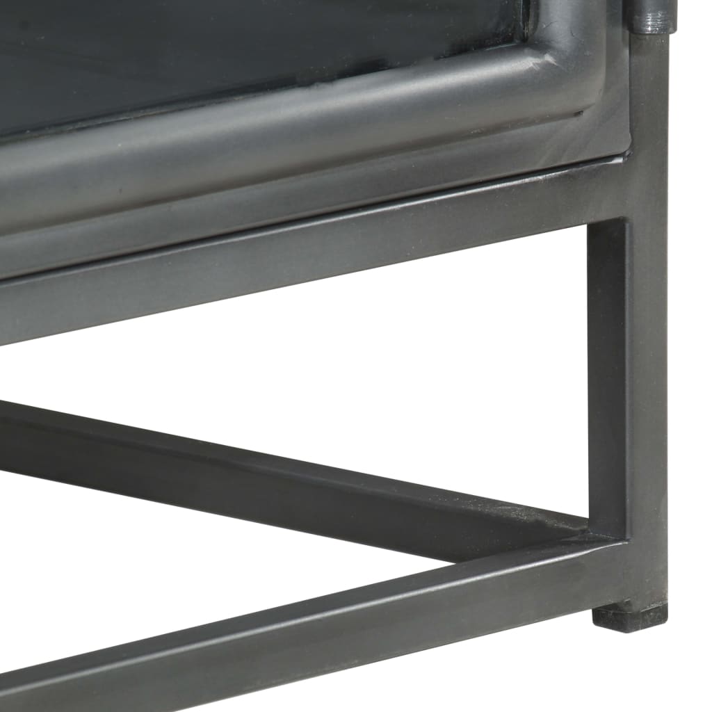 vidaXL sofabord 90x50x35 cm massivt akacietræ grå