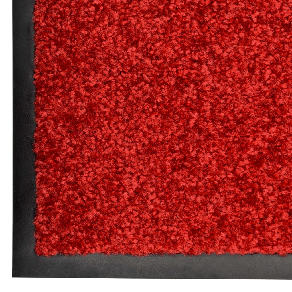vidaXL vaskbar dørmåtte 60x180 cm rød