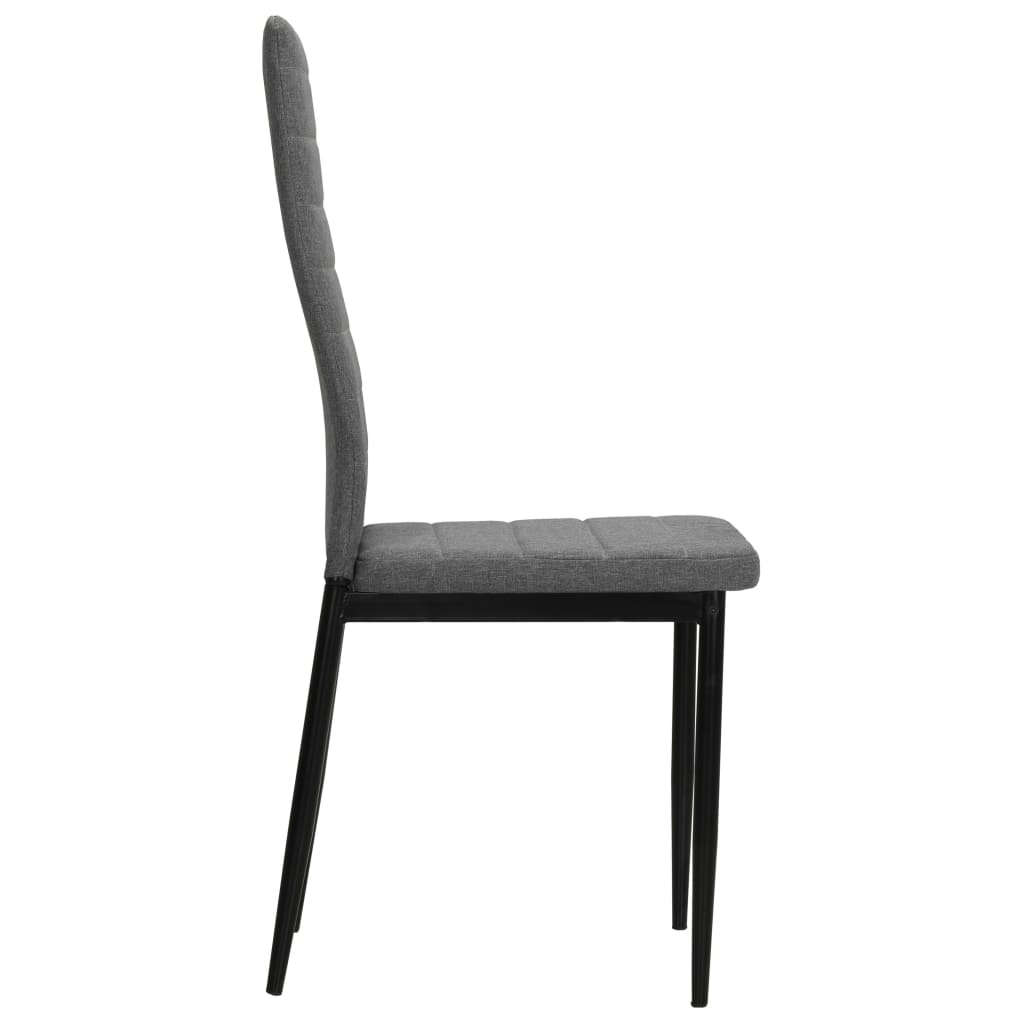 vidaXL spisebordsstole 6 stk. stof lysegrå