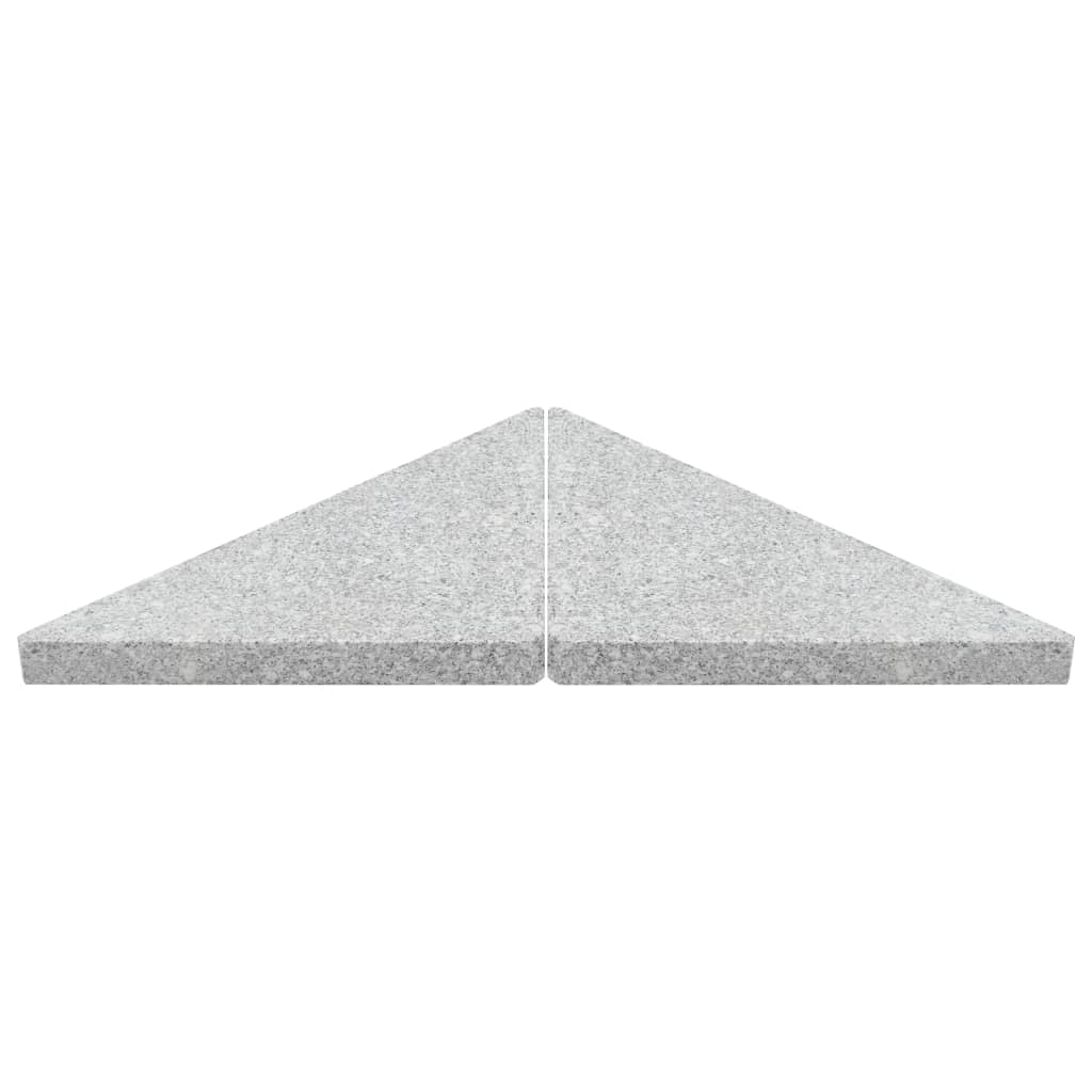 vidaXL parasolvægtplader 4 stk. granit 60 kg trekantet grå