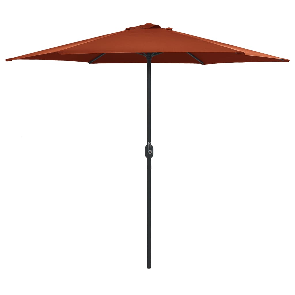 vidaXL udendørs parasol med aluminiumsstang 270x246 cm terracotta