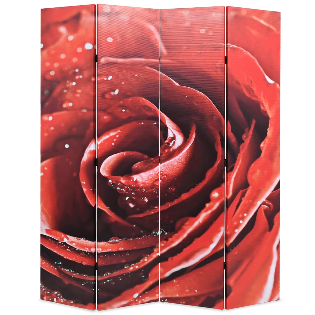 vidaXL foldbar rumdeler 160 x 170 cm rose rød