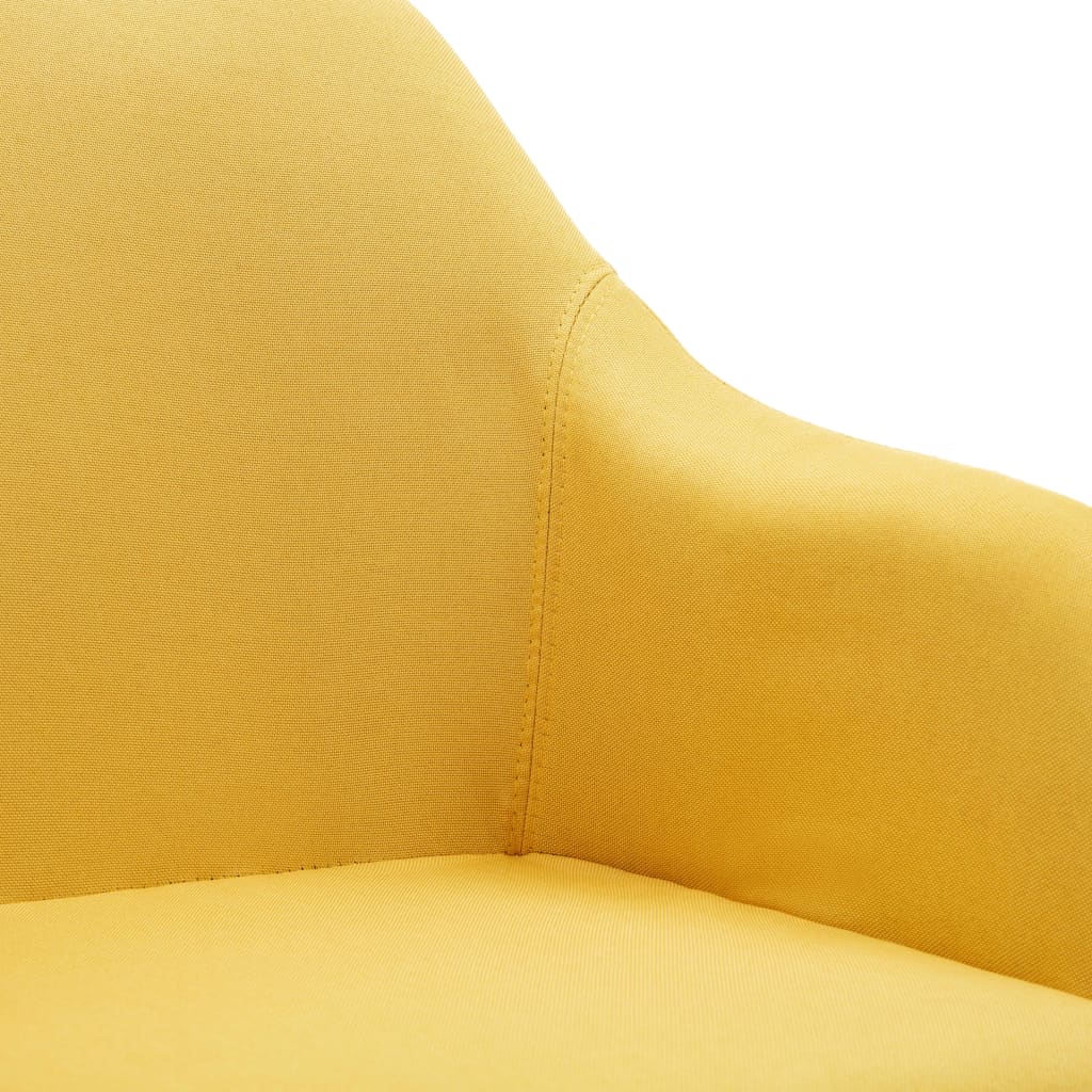 vidaXL drejelig spisebordsstol stof gul