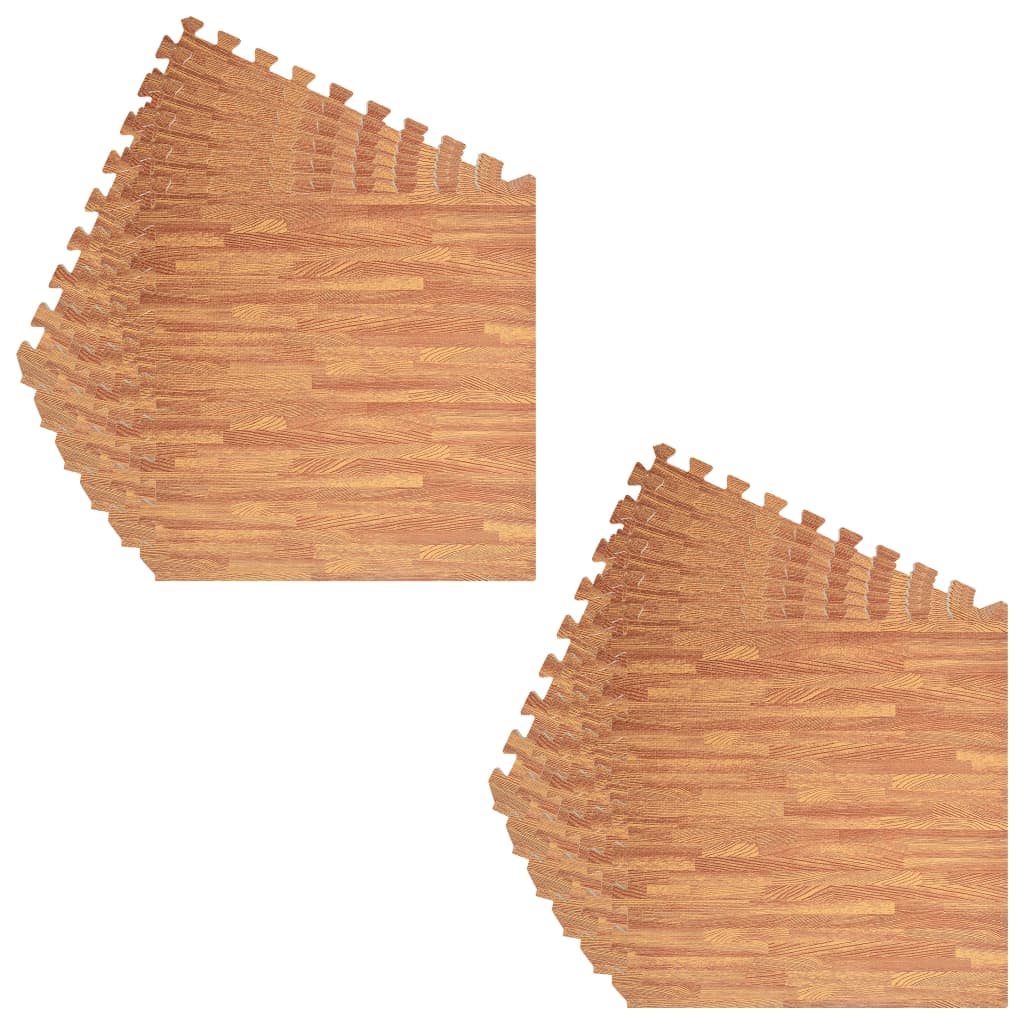 vidaXL gulvmåtter 12 stk. 4,32 ㎡ EVA-skum træmønster