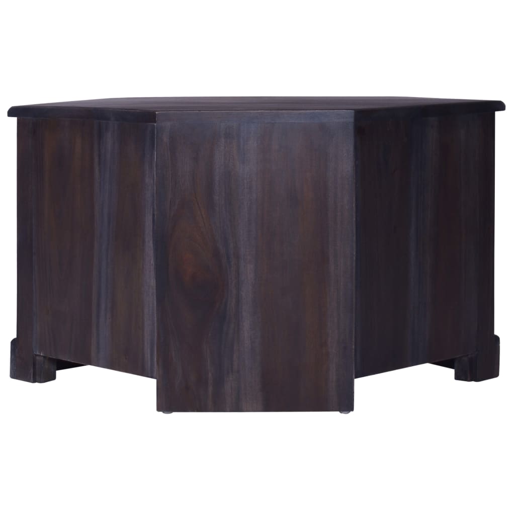 vidaXL tv-hjørnebord 80x40x49 cm massivt mahognitræ sort