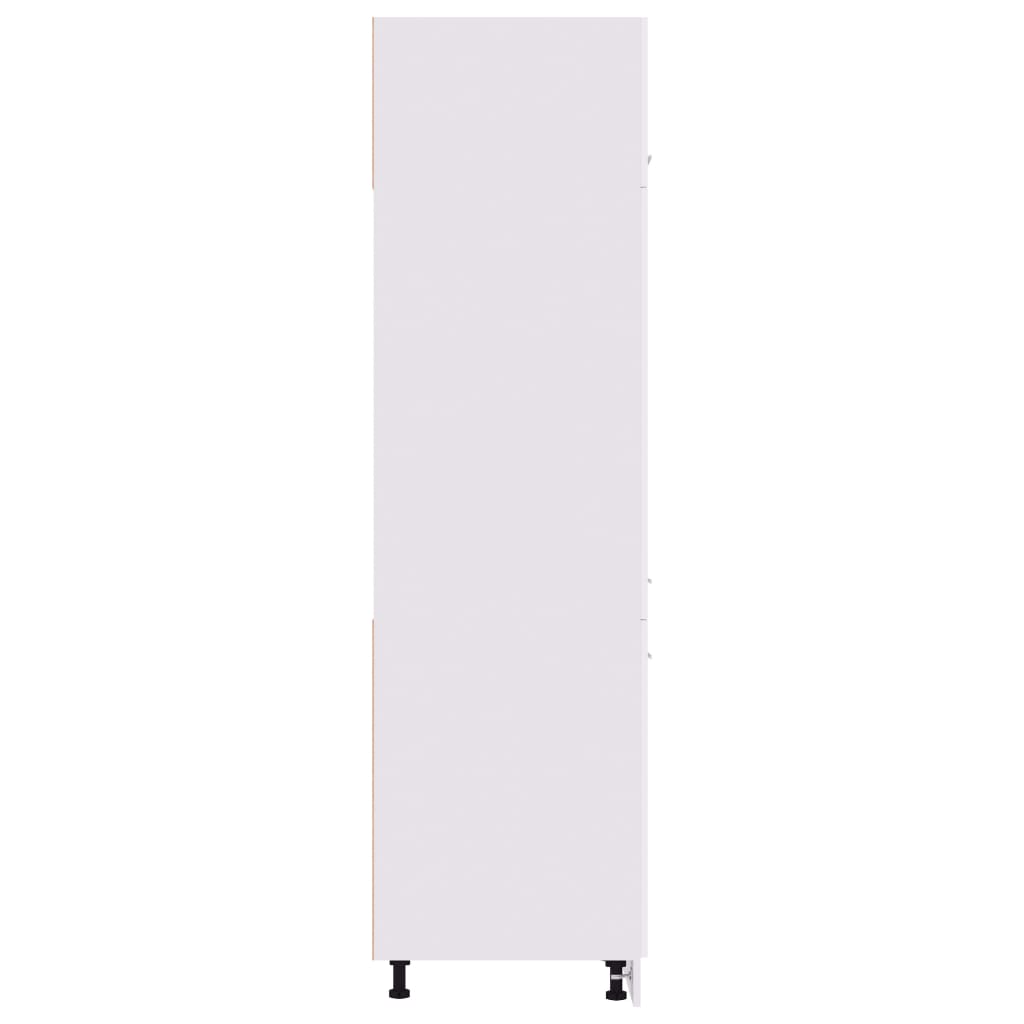 vidaXL skab til køleskab 60x57x207 cm spånplade hvid