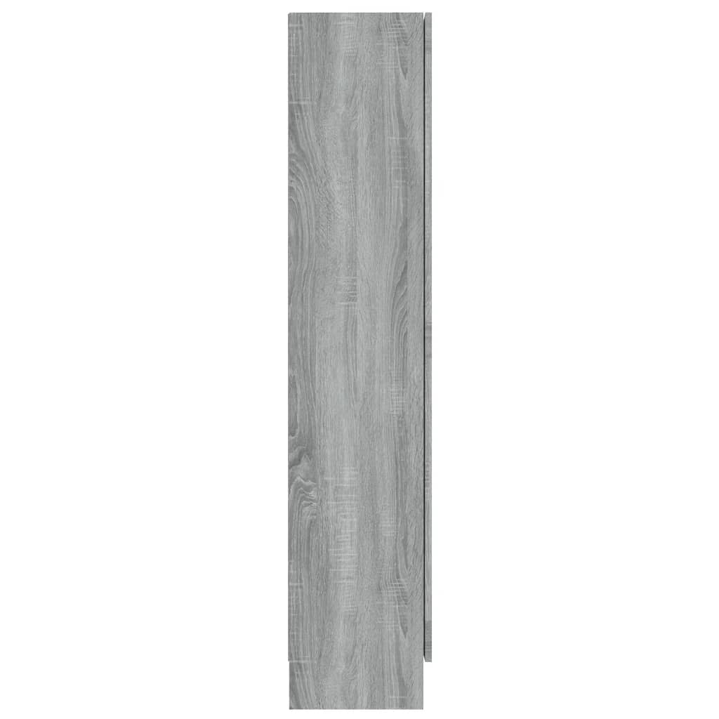 vidaXL vitrineskab 82,5x30,5x150 cm konstrueret træ grå sonoma-eg