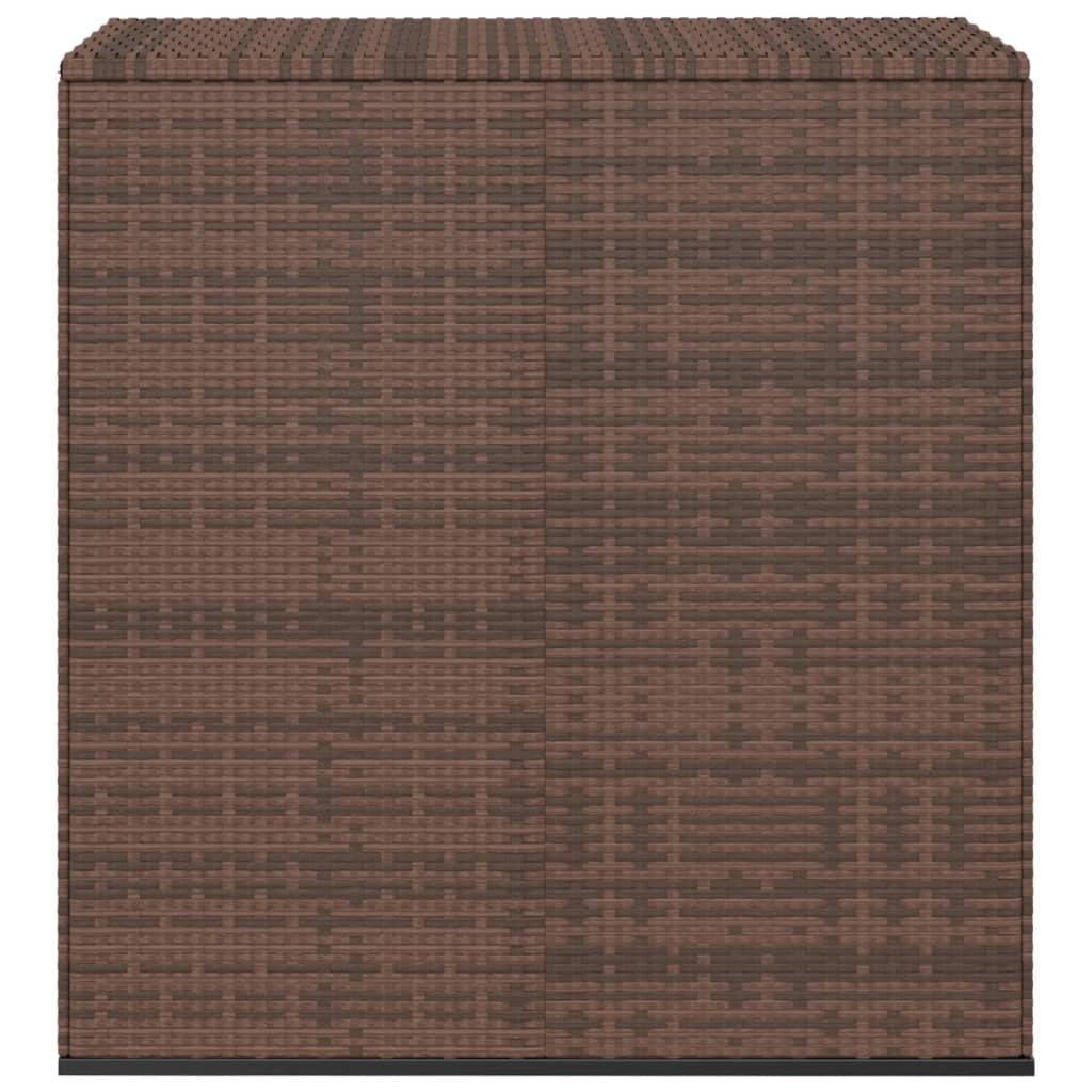 vidaXL hyndeboks 100x49x103,5 cm polyrattan brun