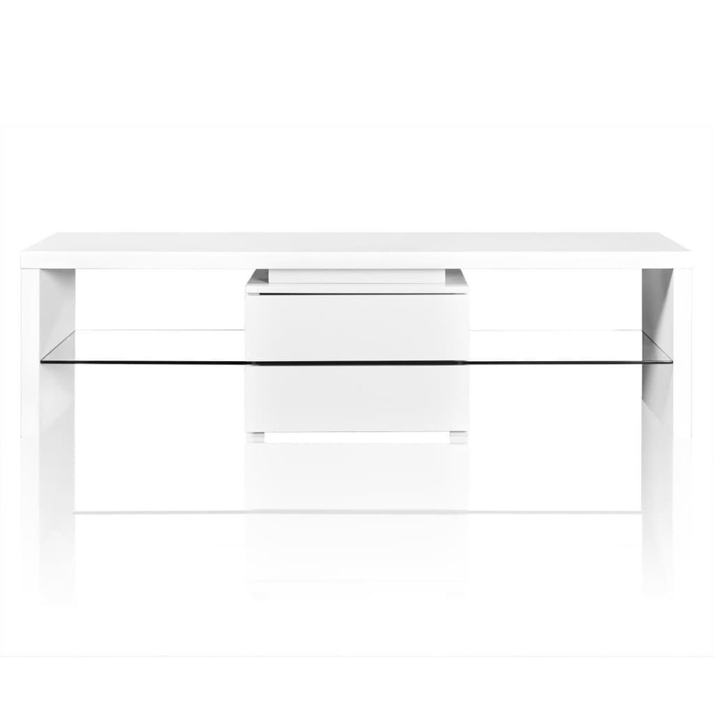 LED Højglans Hvidt TV-bord 150 cm