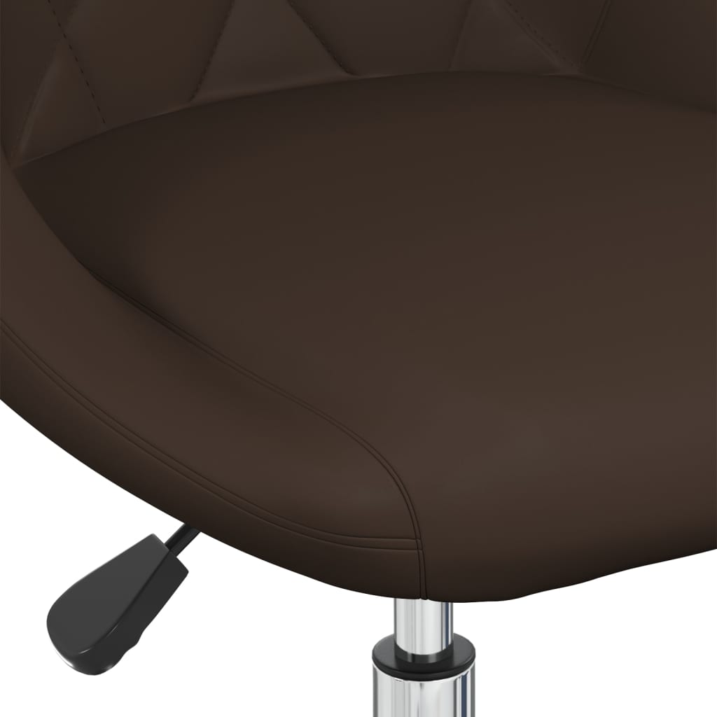 vidaXL drejelige spisebordsstole 6 stk. kunstlæder brun