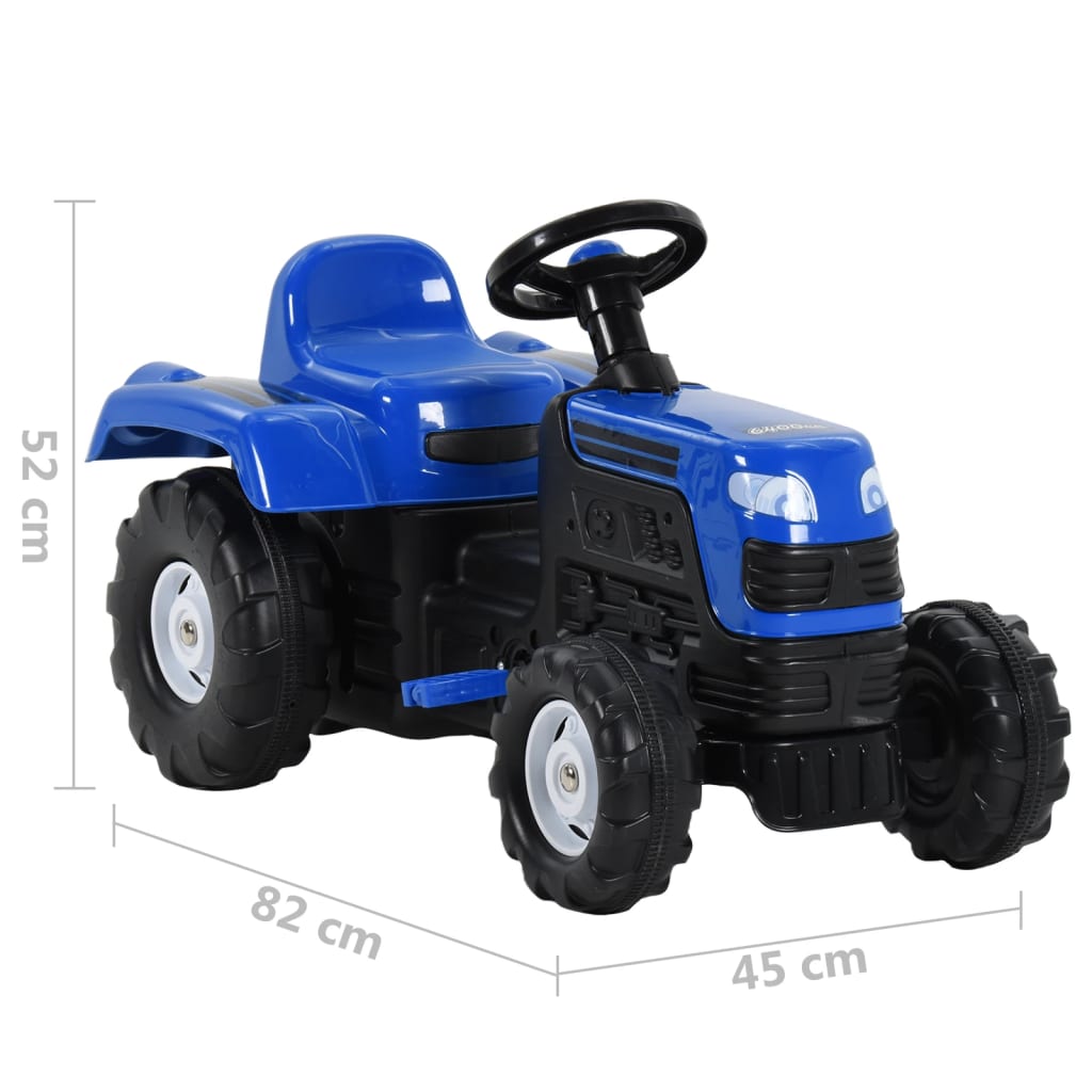 vidaXL traktor med pedaler til børn blå