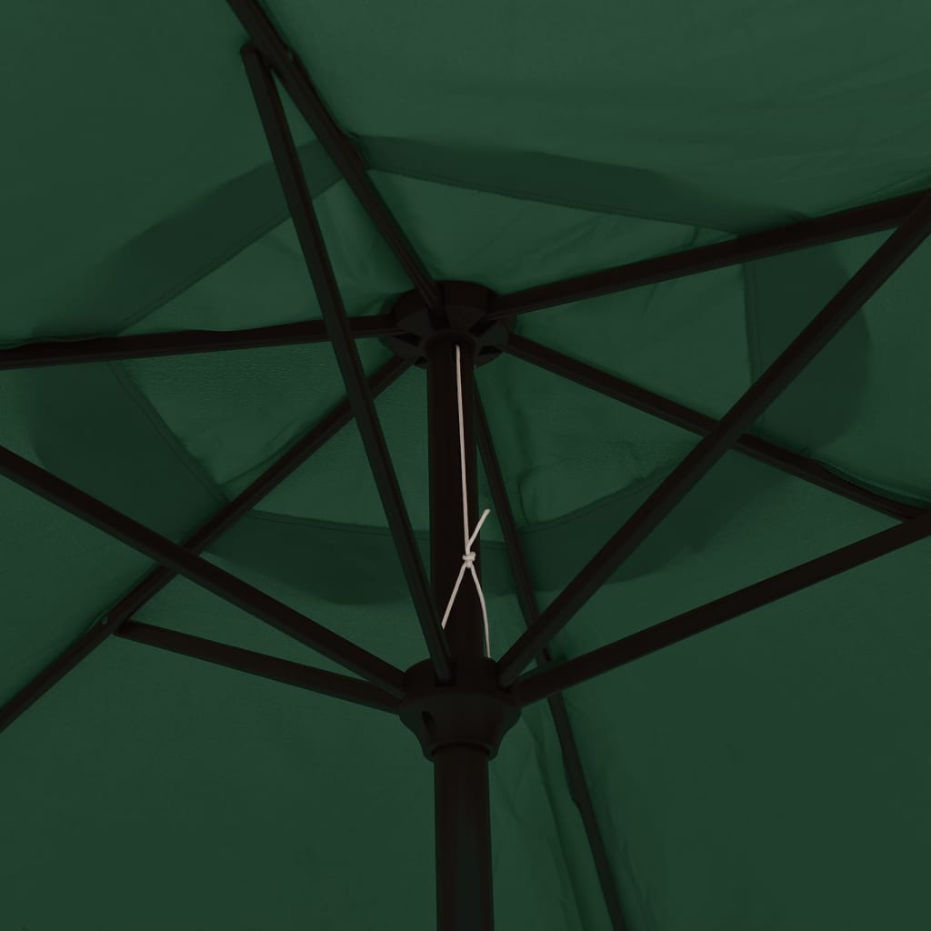 parasol grøn 3 m stålstang