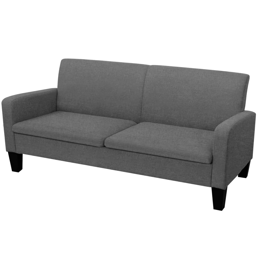 vidaXL 3-personers sofa 180 x 65 x 76 cm mørkegrå