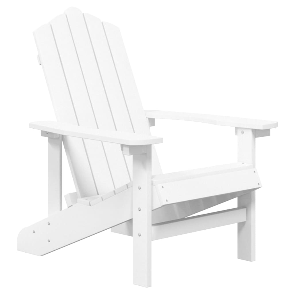 vidaXL Adirondack-stole med bord HDPE hvid