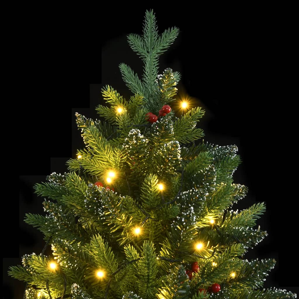 vidaXL kunstigt juletræ med 300 LED-lys 210 cm hængslet