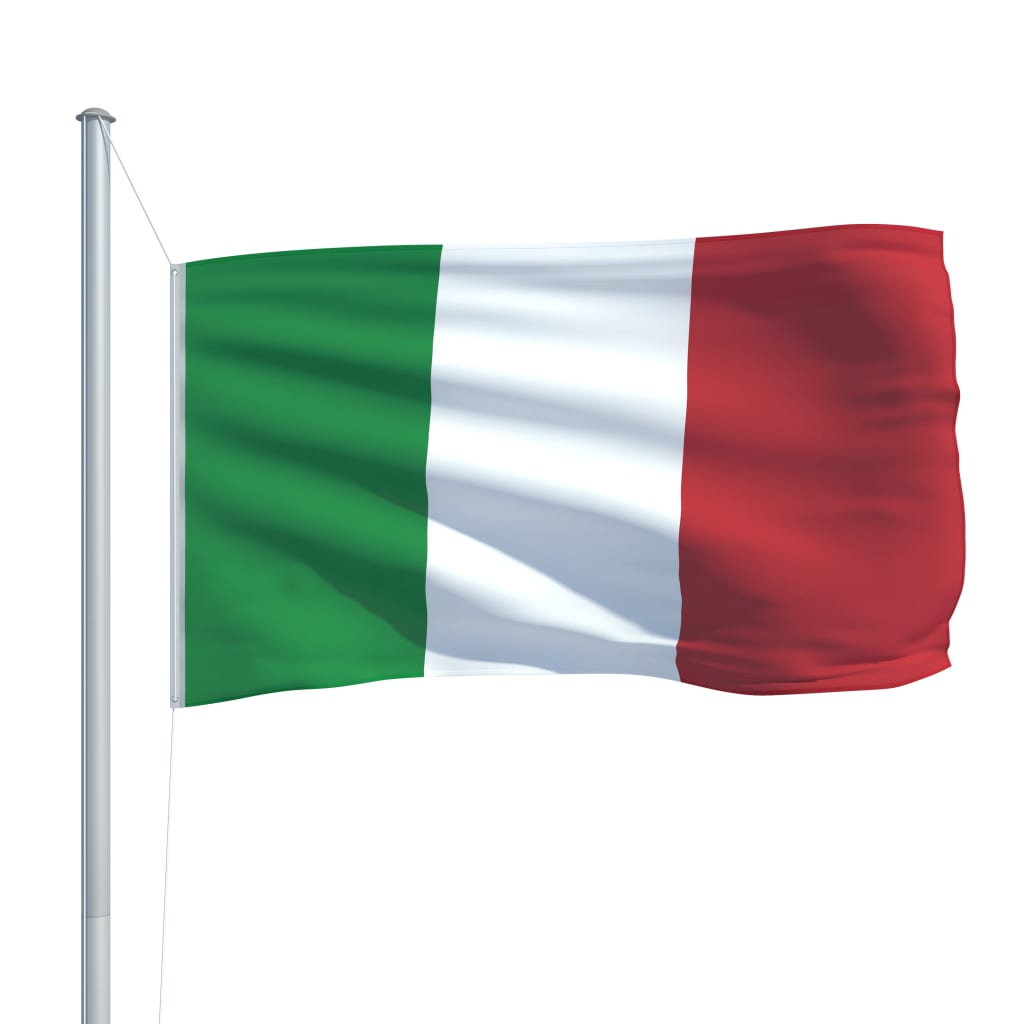 vidaXL italiensk flag og flagstang 6,2 m aluminium