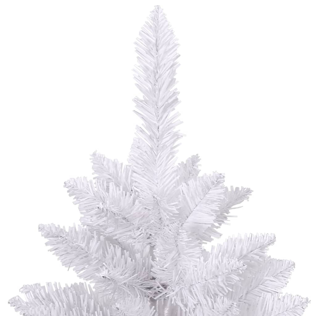 vidaXL kunstigt juletræ med juletræsfod 120 cm hængslet hvid