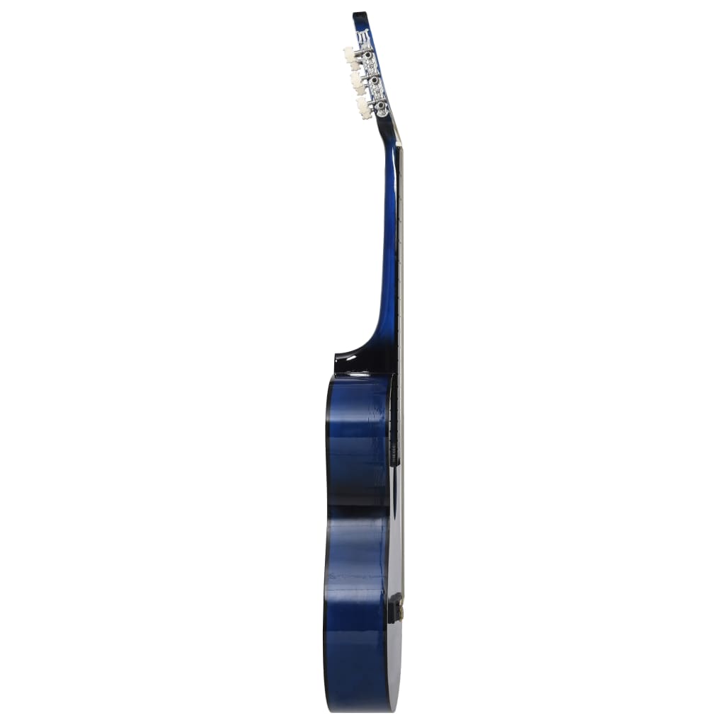 vidaXL klassisk western cutaway-guitar med 6 strenge 38" blå