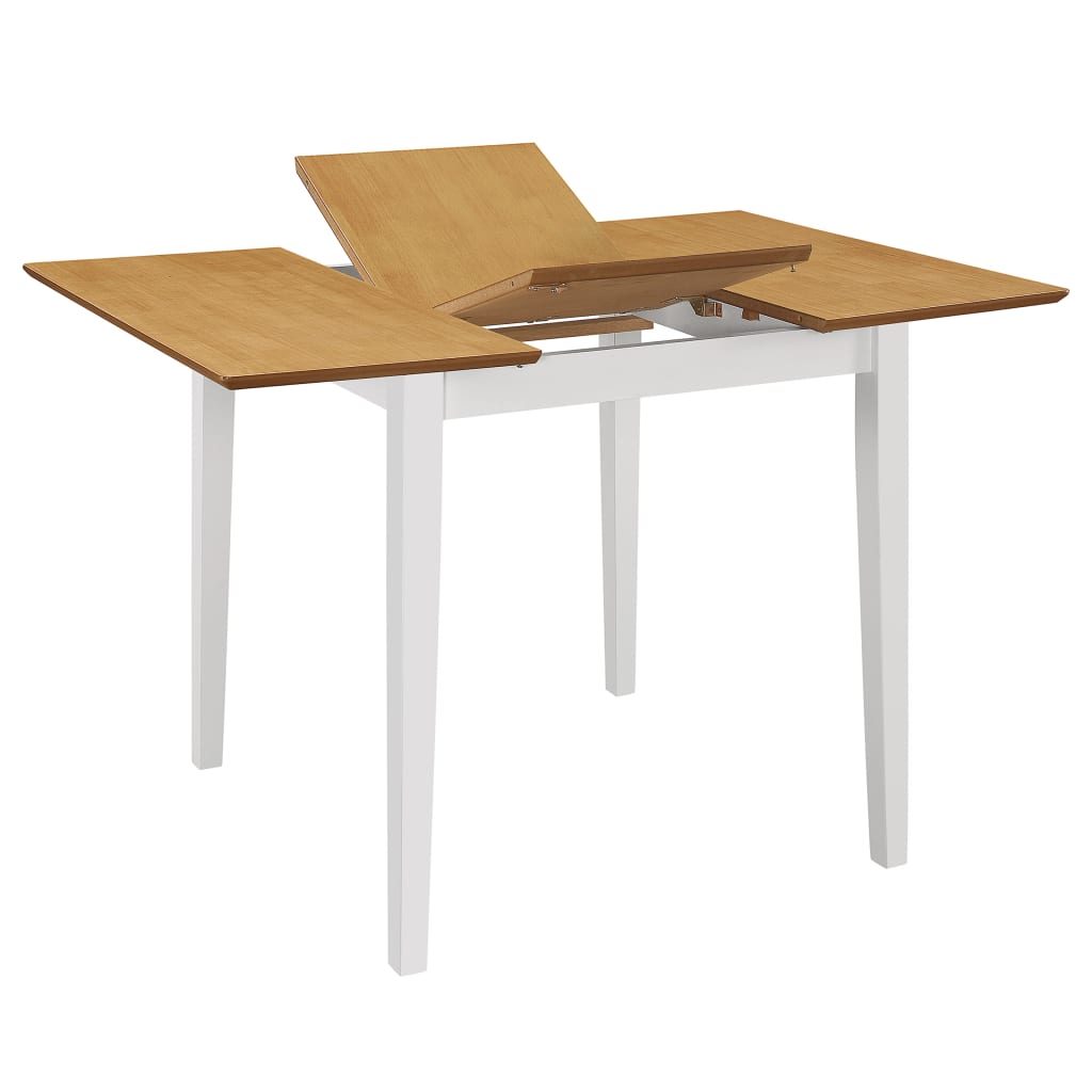 vidaXL udvideligt spisebord (80-120) x 80 x 74 cm MDF hvid