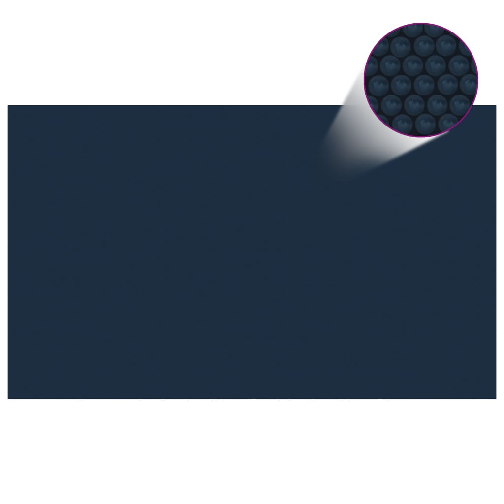 vidaXL flydende solopvarmet poolovertræk 1000x600 cm PE sort og blå