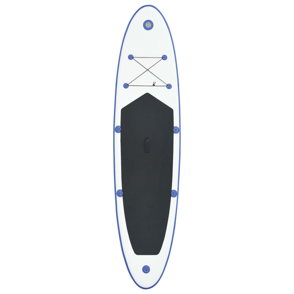 vidaXL oppusteligt standup-paddleboardsæt blå og hvid