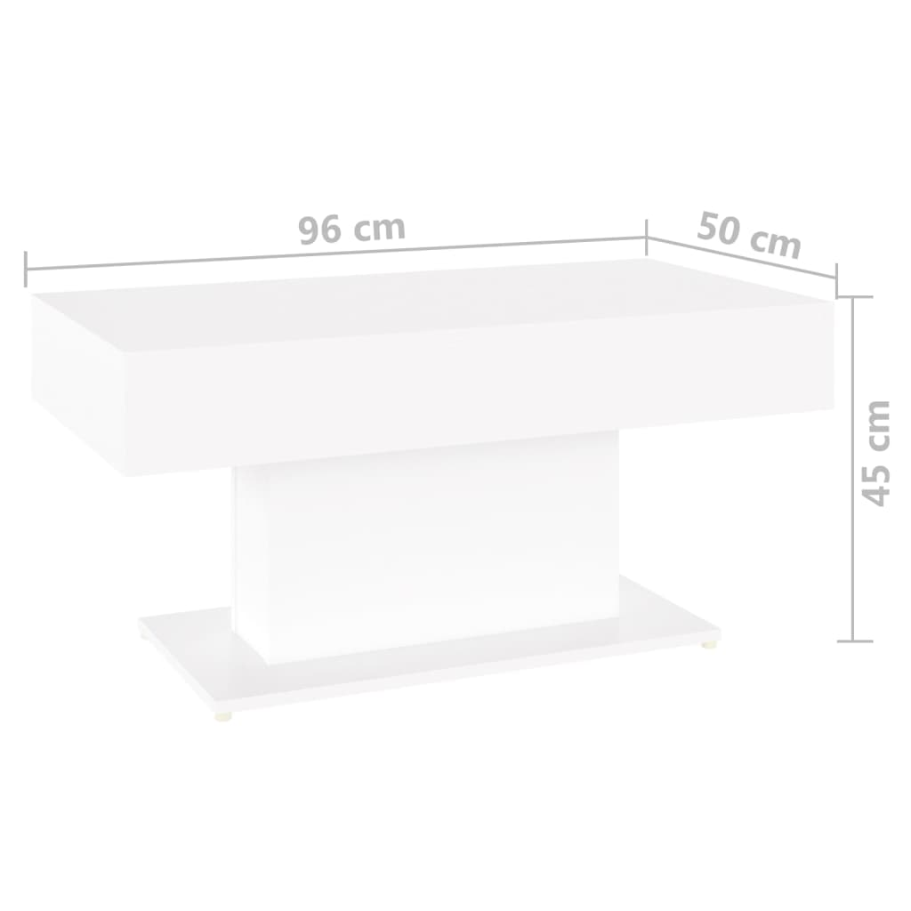 vidaXL sofabord 96x50x45 cm spånplade hvid